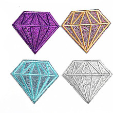 Diamond New Design Fabric Pvc Stitched Emboridery Patches  For Clothes Blouse Dress Garment